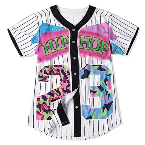 80s 90s Outfit For Women, Hip Hop Rapper Costume Accessoriess Baseball Jersey🙈 Accessories